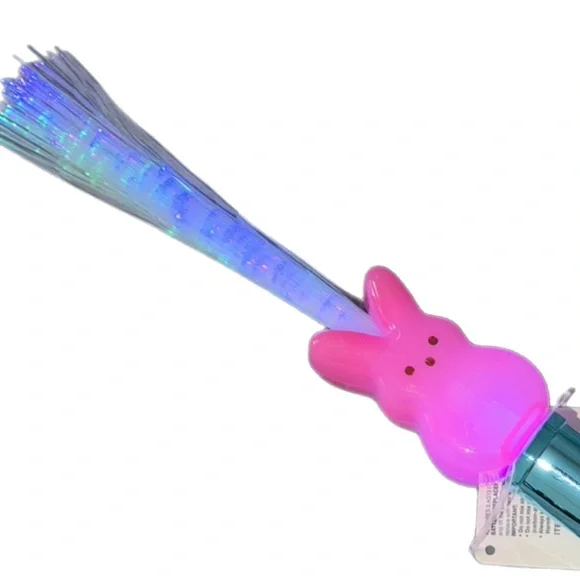 PINK Easter Peeps BUNDLE - Peeps LightUp Cup AND Peeps Bunny Fiber Optic Wand - Picture 6 of 8